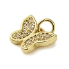 Brass Micro Pave Clear Cubic Zirconia Pendants KK-U005-01L-G-2