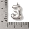 Non-Tarnish 304 Stainless Steel Pendants STAS-M017-08P-05-3