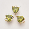 Brass Cubic Zirconia Charms KK-T048-048G-NF-1