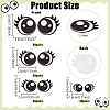 2 Bagds Oval Felt Craft Doll Eye DIY-FG0010-04B-2