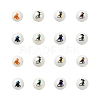 80Pcs 8 Colors Christmas Opaque Glass Beads EGLA-YW0001-07-2