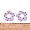 Flower Theme Printed Acrylic Pendants OACR-T028-06C-3