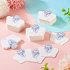 100Pcs Feather Printed Paper Jewelry Display Cards CDIS-TA0001-42-6