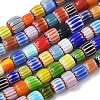 Handmade Millefiori Glass Chevron Beads LAMP-Z019-02A-1