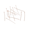 Brass Flat Head Pins LS-X-KK-WH0058-03B-RG-3