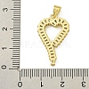 Rack Plating Brass Pave Cubic Zirconia Pendants KK-U029-10G-01-3