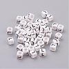 Acrylic Horizontal Hole Letter Beads PL37C9308-L-1