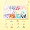 840Pcs 12 Colors Frosted Crackle Glass Beads GLAA-FS0002-17-8