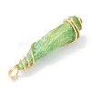 Electroplated Raw Rough Natural Quartz Crystal Copper Wire Wrapped Pendants PALLOY-JF02412-01-4