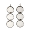 304 Stainless Steel Pendant Cabochon Settings X-STAS-K320-03B-P-1