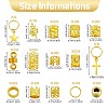 270Pcs Iron Hair Coil Cuffs X1-AJEW-SZC0021-03G-2