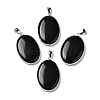 Natural Obsidian Pendants G-M415-01P-01-1