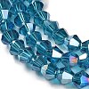 Transparent Electroplate Glass Beads Strands GLAA-F029-3mm-A01-3