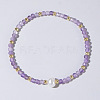 Natural Amethyst Beaded Stretch Bracelets for Women BG9690-7-1