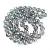 Electroplate Transparent Glass Beads Strands X-EGLA-N002-34B-C10-2