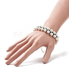 Shell Pearl & Glass Seed Braided Beaded Bracelet for Women BJEW-JB09143-3
