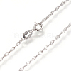 Anti-Tarnish Rhodium Plated 925 Sterling Silver Mariner Link Chain Necklaces STER-L059-13P-1