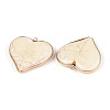 Synthetic Howlite Heart Pendants TURQ-T004-30B-2