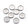 Tarnish Resistant 304 Stainless Steel Milled Edge Bezel Cups X-STAS-K099-01A-25mm-P-2