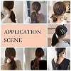 Alloy Ponytail Cuff Rubber Elastic Hair Ties OHAR-P018-C02-7