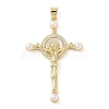 Brass Micro Pave Clear Cubic Zirconia Pendants KK-Q813-16H-G-1