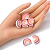 6Pcs Food Grade Eco-Friendly Silicone Focal Beads SIL-YW0001-04D-5