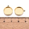 304 Stainless Steel Pendant Cabochon Component STAS-Q113-26A-G-3