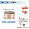 Nylon Beading Thread NWIR-WH0005-10S-2