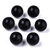 Natural Black Stone Beads G-R483-02-8mm-2