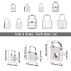 9Pcs 9 Style 304 Stainless Steel Pendants STAS-SC0002-38P-1