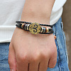 Braided Leather Cord Retro Multi-strand Bracelets BJEW-L616-20A-3