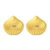 Ion Plating(IP) 304 Stainless Steel Shell Shape Stud Earrings EJEW-D281-05G-1