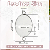 50Pcs 304 Stainless Steel Cabochon Connector Settings STAS-HY0001-87-2