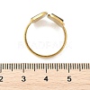 Rectangle 304 Stainless Steel Paua Shell Cuff Rings for Women RJEW-G346-04G-01-5