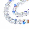 Electroplate Transparent Glass Beads Strands EGLA-N002-20A-B01-3