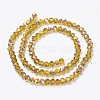 Electroplate Transparent Glass Beads Strands EGLA-A034-T4mm-E02-2