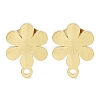 Flower Ion Plating(IP) 304 Stainless Steel Stud Earring Findings STAS-I206-94G-1