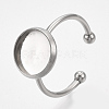 304 Stainless Steel Cuff Finger Rings Components X-STAS-T047-19A-3