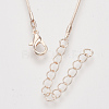 Brass Square Snake Chain Necklace Making MAK-T006-10B-RG-2