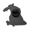 Crow with Flower Enamel Pins JEWB-K040-01A-2