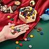 270Pcs 9 Colors Painted Natural Wood Beads WOOD-CD0001-26-5