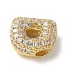 Brass Micro Pave Cubic Zirconia Beads KK-P290-61G-D-2