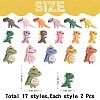 34Pcs Dinosaur Resin Charms Crocodile Ornaments Slime Resin Animal Flatback Embellishments for DIY Phonecase Decor Scrapbooking Crafts Jewelry Making Supplies JX478A-2