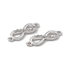 Brass Micro Pave Clear Cubic Zirconia Connector Charms KK-E068-VB387-3
