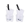 Imitation Bubble Tea/Boba Milk Tea Opaque Resin Pendants RESI-T052-03E-4