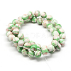 Dyed Round Synthetic Gemstone Ocean White Jade Beads Strands X-G-F085-10mm-05-2