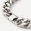 Non-Tarnish 201 Stainless Steel Curb Chain Bracelet for Men Women BJEW-H550-06A-P-3