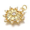 Rack Plating Brass Micro Pave Cubic Zirconia Pendants KK-I720-67G-2