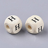 Printed Natural Wood Beads WOOD-T026-001H-2