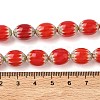 Handmade Millefiori Glass Oval Bead Strands LK-Z001-01A-01-2